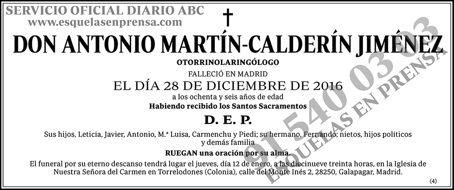 Antonio Martín-Calderín Jiménez